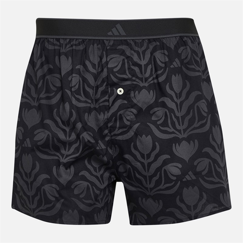 adidas Mens Two Pack Boxers Black/Print