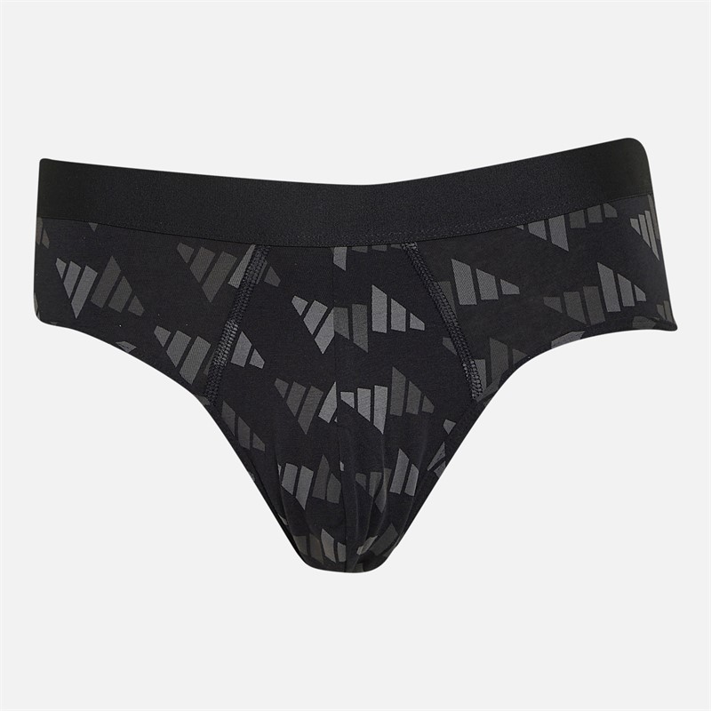 adidas Mens Three Pack Briefs Black/Green