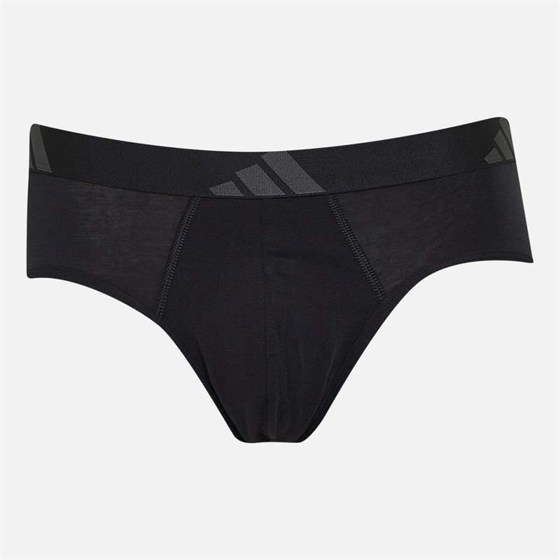 adidas Mens Three Pack Briefs Black/Green