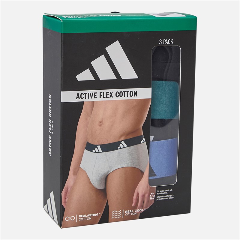 adidas Mens Three Pack Briefs Black/Multi