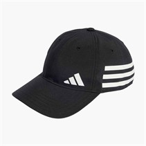 adidas Mens 3-Stripes Baseball Cap Black/White