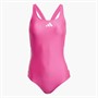 adidas Womens 3-Stripes C Back Swimsuit Shock Pink/White