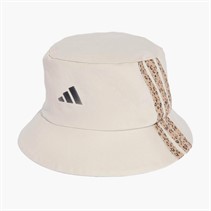 adidas Mens 3-Stripes Leopard Graphic Bucket Hat Beige/Black