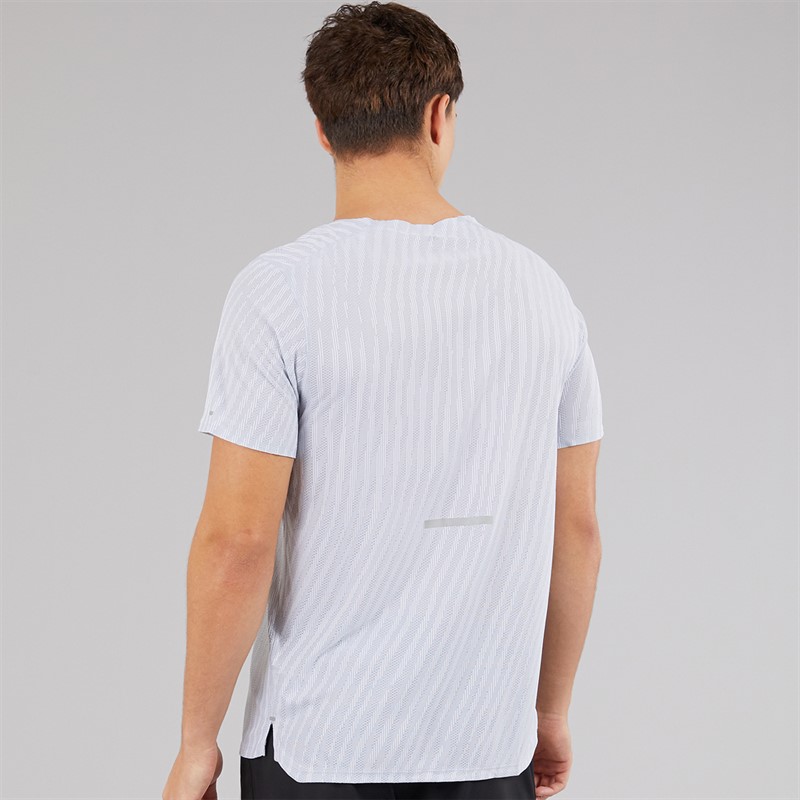 adidas Mens Adi365 Climacool+ Running T-Shirt Halo Silver/White