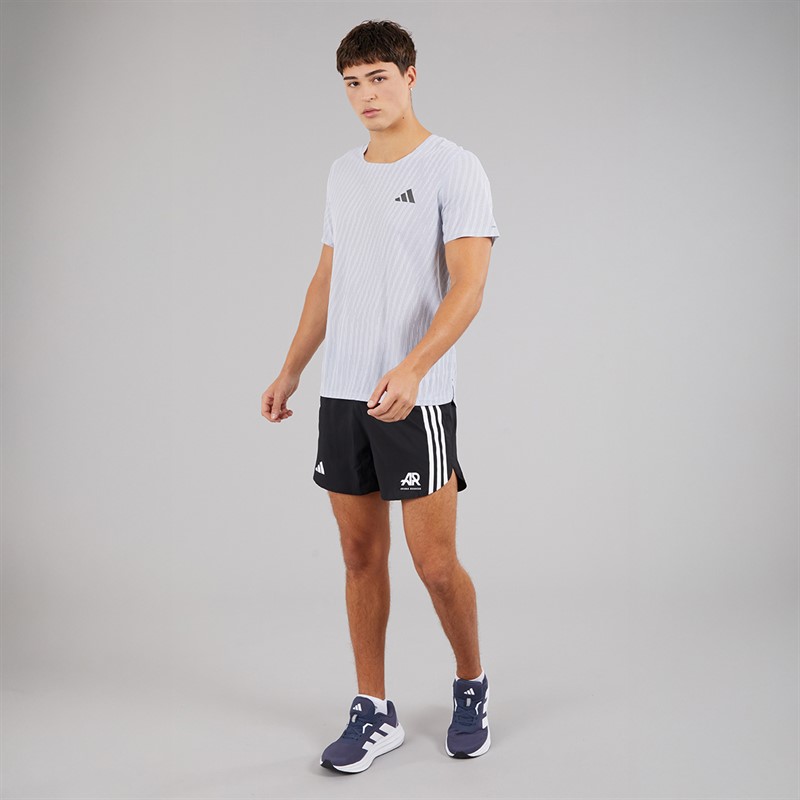 adidas Mens Adi365 Climacool+ Running T-Shirt Halo Silver/White