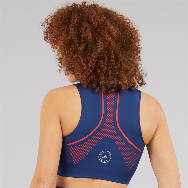 adidas Womens adidas By Stella McCartney Running Crop Top Team Navy Blue