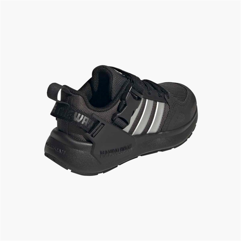 adidas Junior adidas X Star Wars The Mandalorian Runner Trainers Carbon/Silver Metallic/Core Black