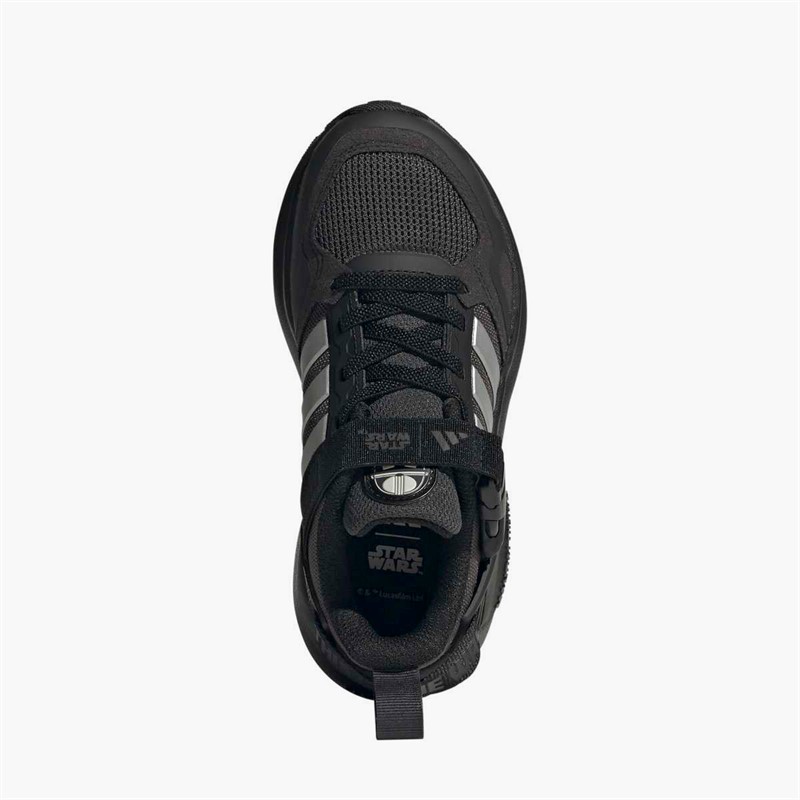 adidas Junior adidas X Star Wars The Mandalorian Runner Trainers Carbon/Silver Metallic/Core Black