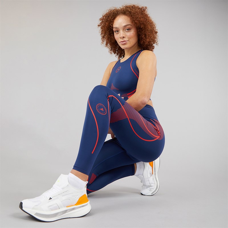 adidas Womens adidas By Stella McCartney Running Leggings Team Navy Blue
