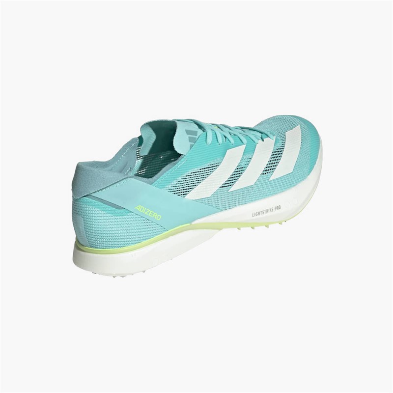 adidas Mens Adizero Avanti Long Distance Running Spikes Flash Aqua/Zero Metalic/Lucid Lemon