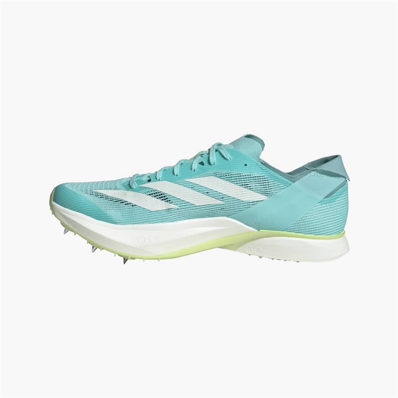 adidas Mens Adizero Avanti Long Distance Running Spikes Flash Aqua/Zero Metalic/Lucid Lemon