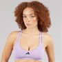 adidas Womens Aeroimpact Luxe Training Light Support Sports Bra Powder Plum