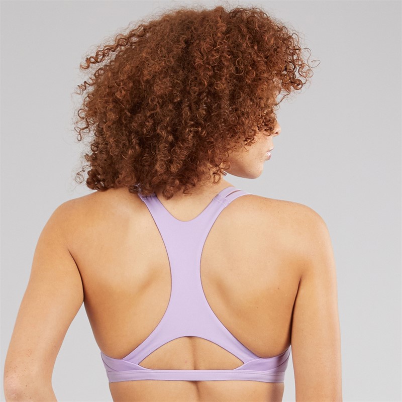 adidas Womens Aeroimpact Luxe Training Light Support Sports Bra Powder Plum