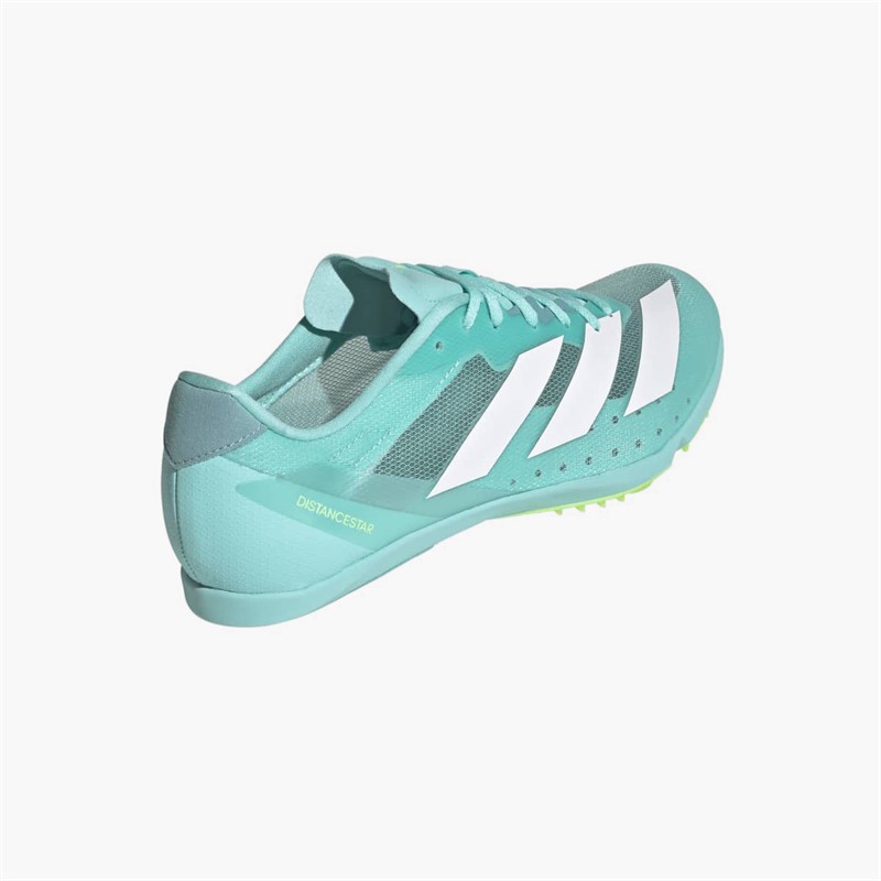 adidas Mens Adizero Distancestar Short Distance Running Spikes Flash Aqua/Zero Metalic/Lucid Lemon
