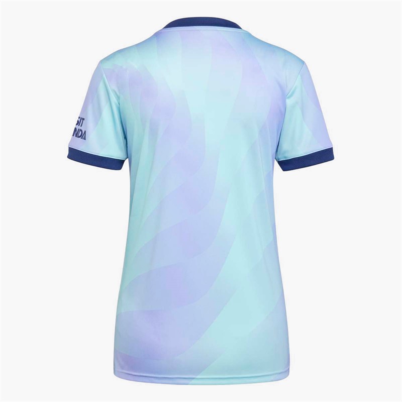 adidas Womens AFC Arsenal FC 24/25 Third Jersey Clear Aqua/Light Flare Purple
