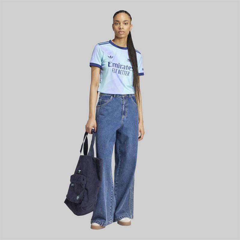 adidas Womens AFC Arsenal FC 24/25 Third Jersey Clear Aqua/Light Flare Purple