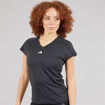 adidas Womens Aeroready Workout Essentials V Neck T-Shirt Black