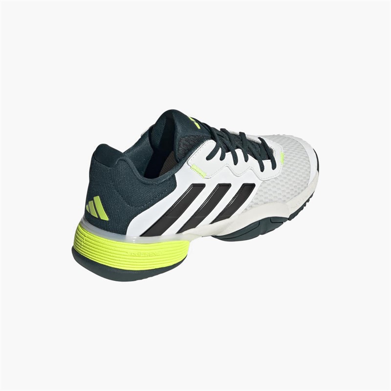 adidas Junior Barricade All Court Tennis Shoes Off White/Core Black/Aurora Ivy