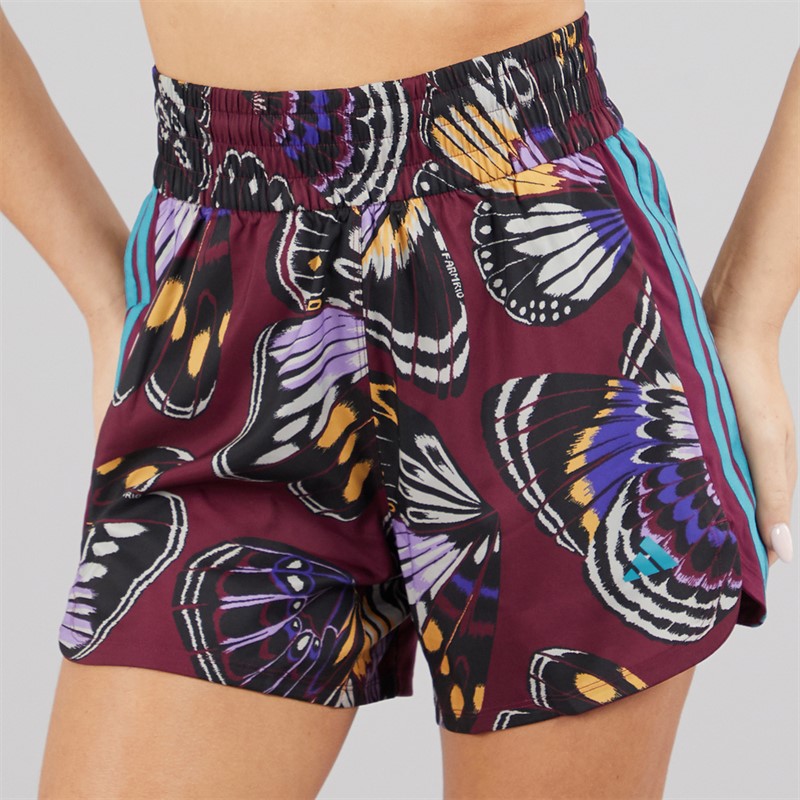 adidas Womens adidas X Farm Rio Pacer Shorts Red/Amazon Red/Energy Ink