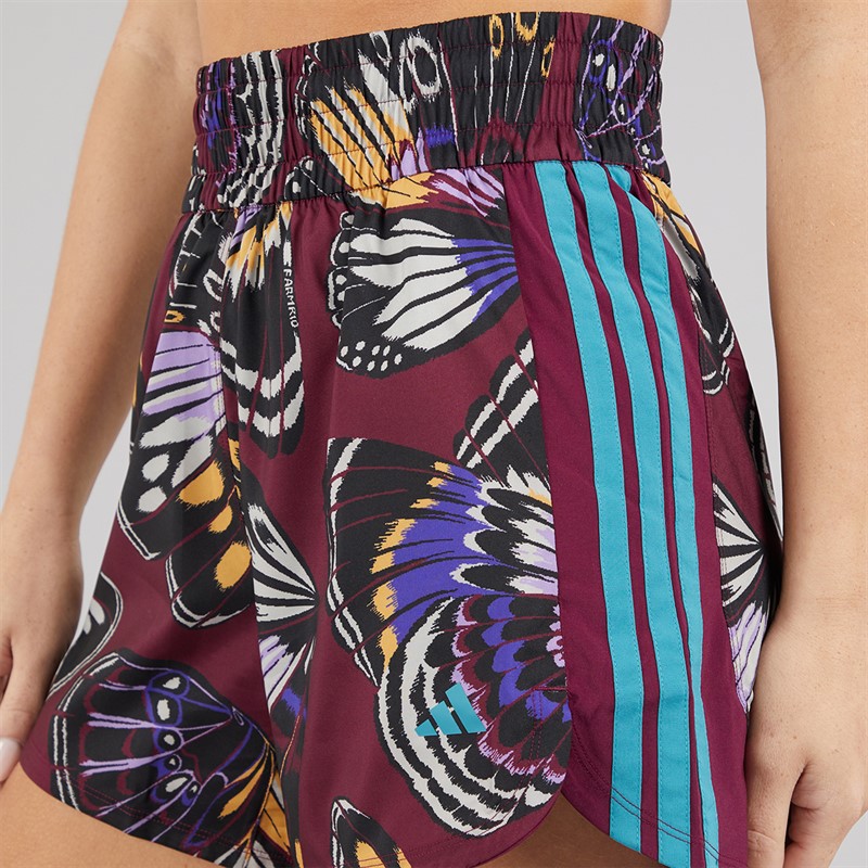 adidas Womens adidas X Farm Rio Pacer Shorts Red/Amazon Red/Energy Ink