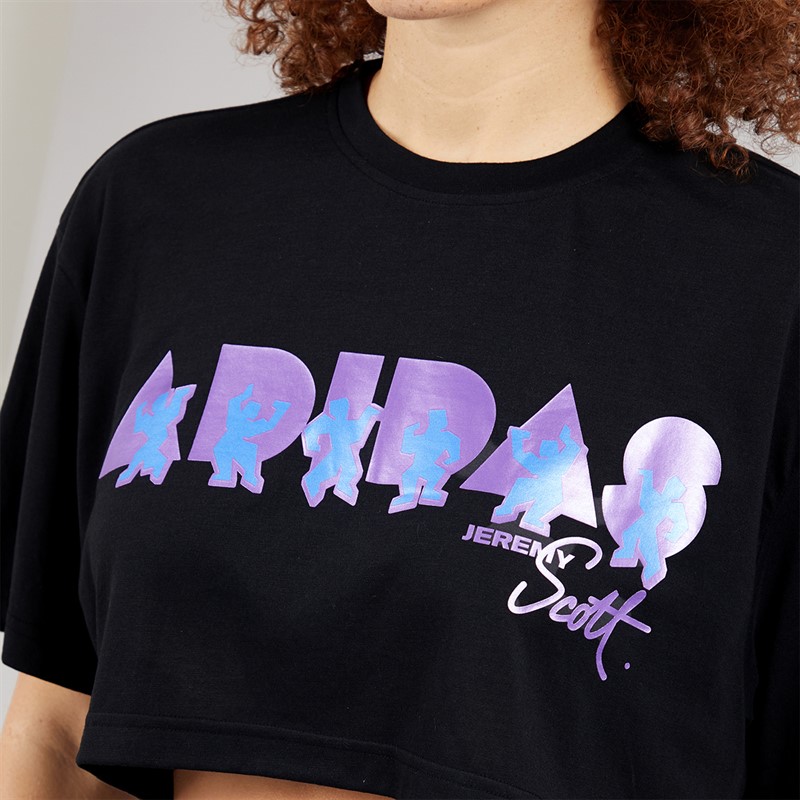 adidas Womens X Jeremy Scott Loose Fit T-Shirt Black