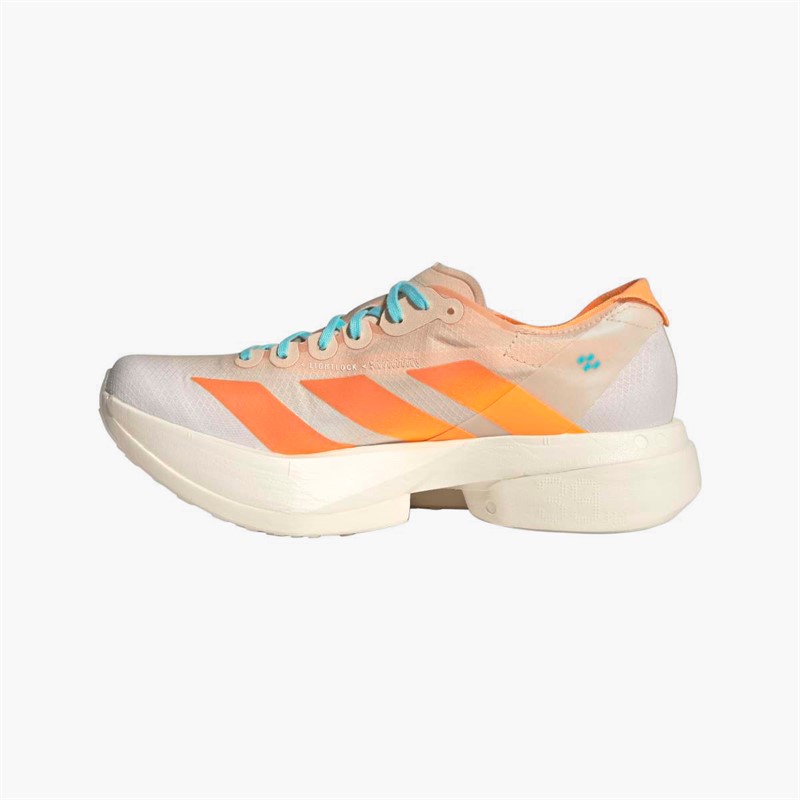 adidas Womens Adizero Adios Pro 4 Neutral Running Shoes Crystal Sand/Flare Orange/Flash Aqua