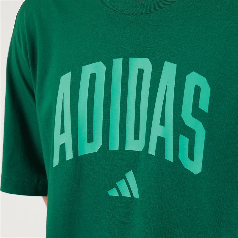 adidas Mens Collegiate Lineage Graphic T-Shirt Collegiate Green
