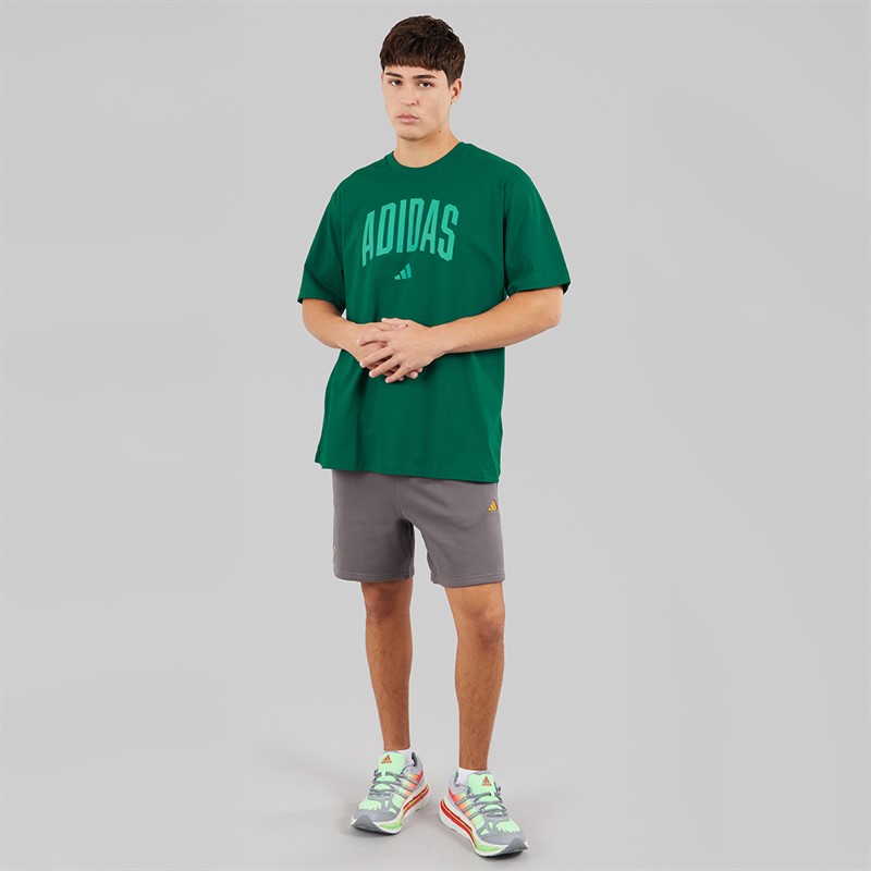 adidas Mens Collegiate Lineage Graphic T-Shirt Collegiate Green