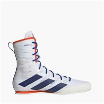 adidas Mens Box Hog 4 Boxing Shoes Cloud White/Dark Blue/Royal Blue