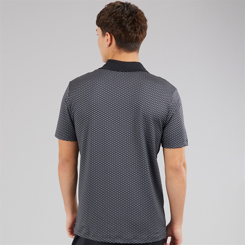 adidas Mens Beyond The Course Textured Golf Polo Shirt Black
