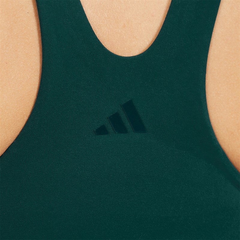 adidas Womens All Me Medium Support Bra Tank Top Aurora Ivy