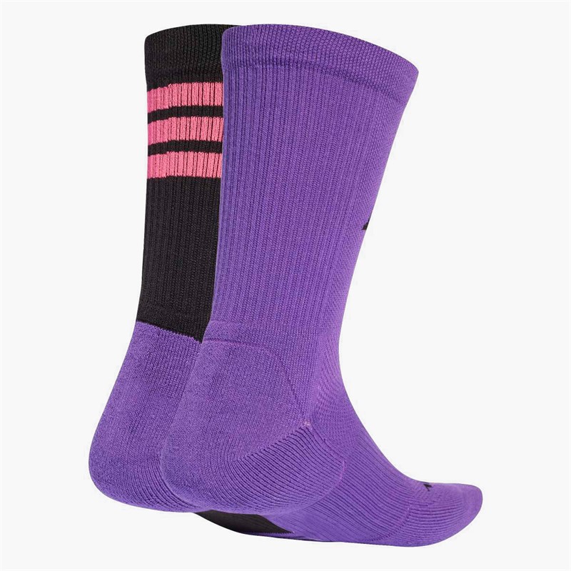 adidas Mens adidas X Jeremy Scott Two Pack Crew Socks Active Purple/Black