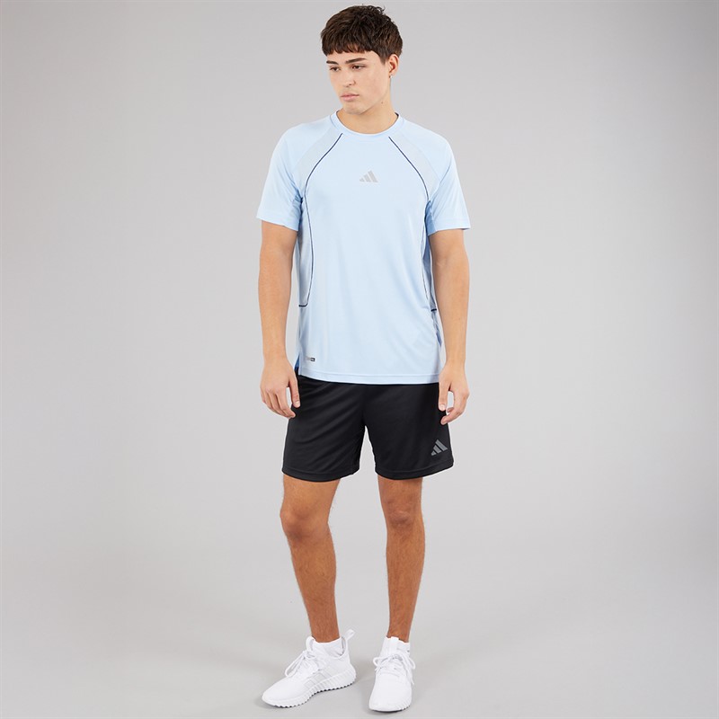 adidas Mens Aeroready Sereno Cut 3-Stripes Shorts Black/Grey Six