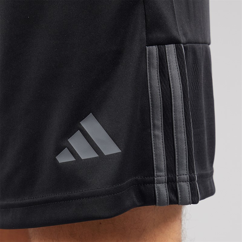 adidas Mens Aeroready Sereno Cut 3-Stripes Shorts Black/Grey Six