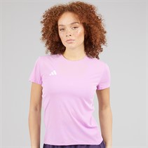 adidas Womens Adizero Essentials Running T-Shirt Powder Plum