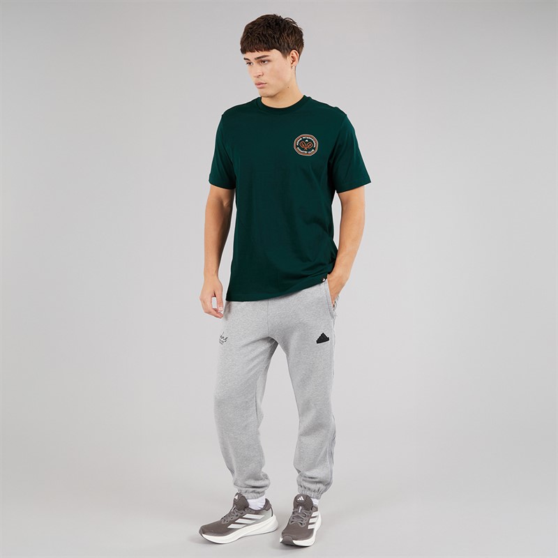 adidas Mens Country Club Scenic Back Graphic T-Shirt Aurora Ivy