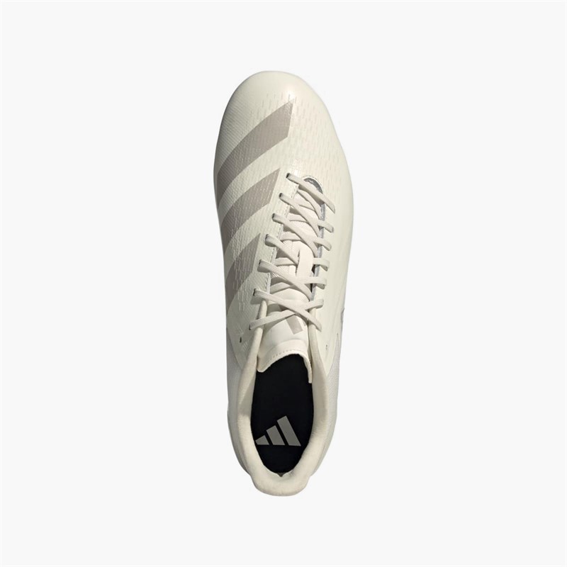 adidas Mens Adizero RS15 Pro FG Firm Ground Rugby Boots Off White/Wonder Alumina/Warm Sandstone