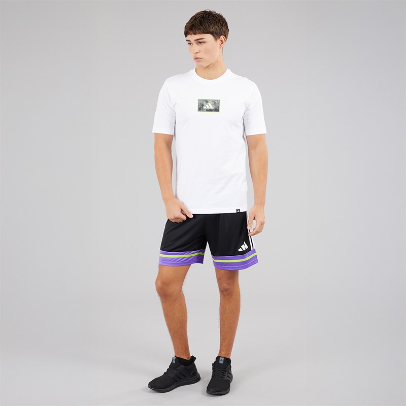 adidas Mens Camo Shape Graphic T-Shirt White