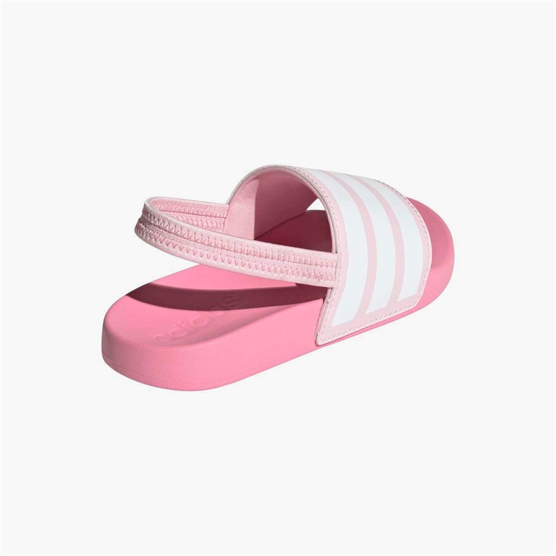 adidas Kids Adilette Estrap Sliders Clear Pink/Cloud White/Bliss Pink