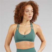 adidas Womens Aeroimpact Luxe Training Light Support Sports Bra Preloved Teal