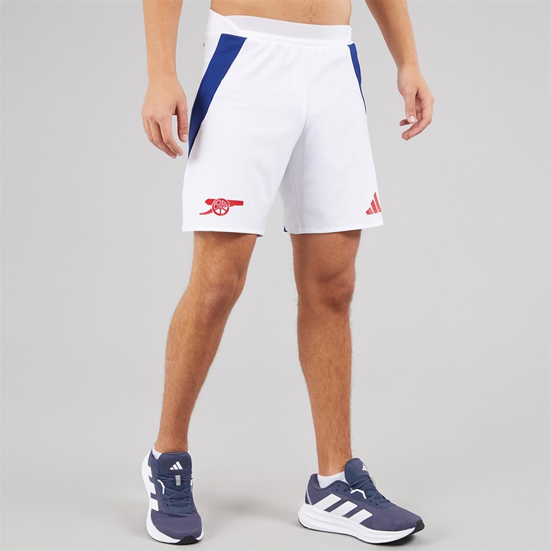 adidas Mens AFC Arsenal FC 24/25 Authentic Home Shorts White/Victory Blue