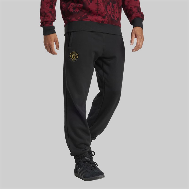 adidas Mens MUFC Manchester United Chinese New Year Track Pants Black
