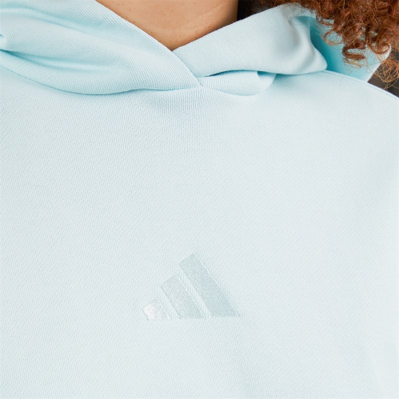 adidas Womens ALL SZN French Terry Loose Fit Hoodie Halo Mint