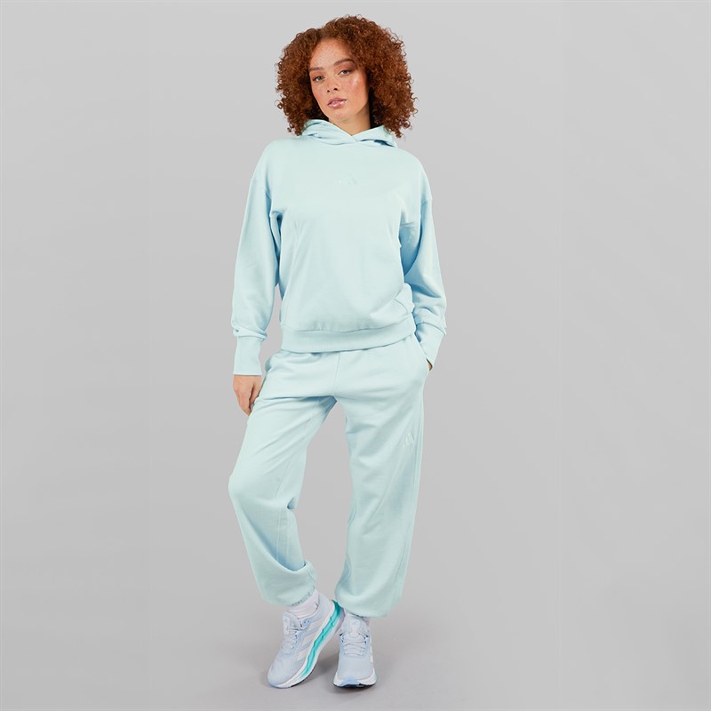 adidas Womens ALL SZN French Terry Loose Fit Hoodie Halo Mint