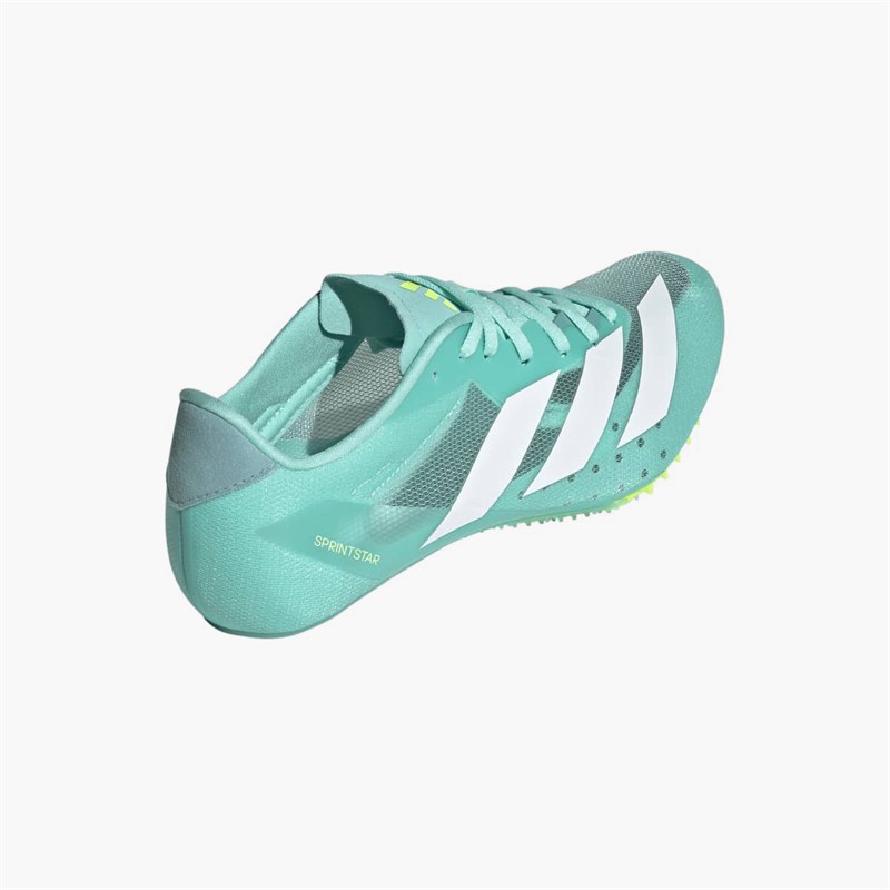 adidas Mens Adizero Sprintstar Sprinting Running Spikes Flash Aqua/Zero Metalic/Lucid Lemon