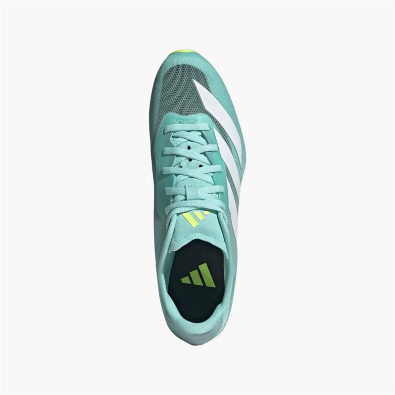 adidas Mens Adizero Sprintstar Sprinting Running Spikes Flash Aqua/Zero Metalic/Lucid Lemon