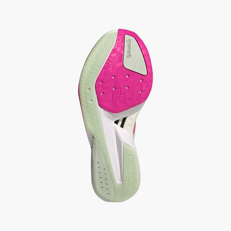 adidas Womens Adizero Boston 13 BMW Berlin Marathon 2025 Neutral Running Shoes Linen Green/Shock Pink/Dark Blue