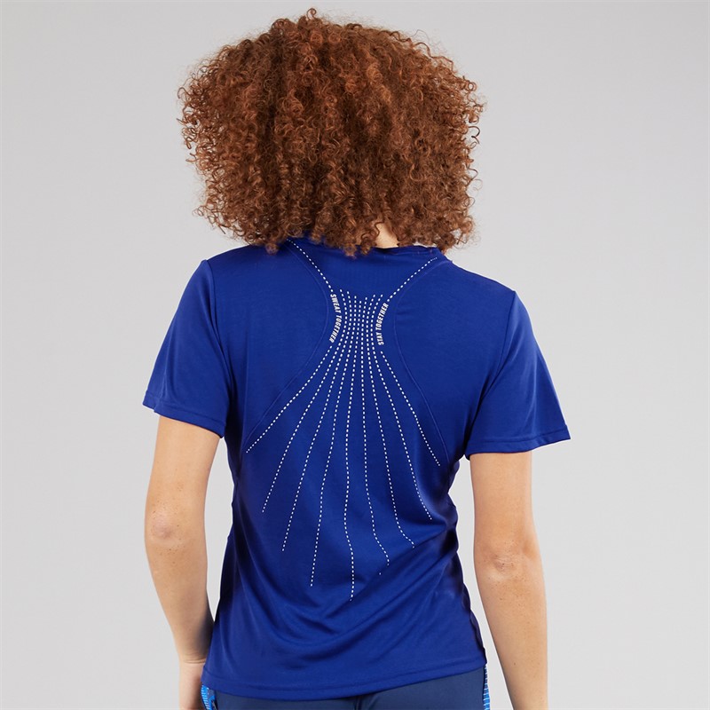 adidas Womens Designed For Training HEAT.RDY Hitt Training T-Shirt Semi Lucid Blue
