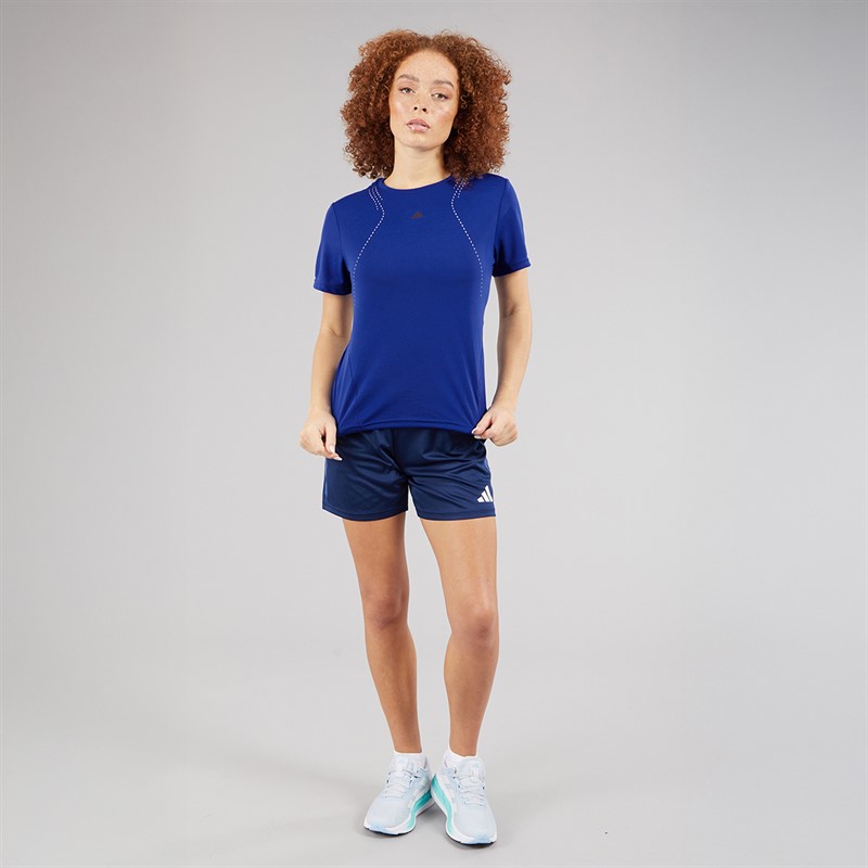 adidas Womens Designed For Training HEAT.RDY Hitt Training T-Shirt Semi Lucid Blue