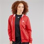 adidas Womens Essentials Color Pop French Terry Full Zip Hoodie Pure Ruby
